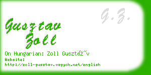 gusztav zoll business card
